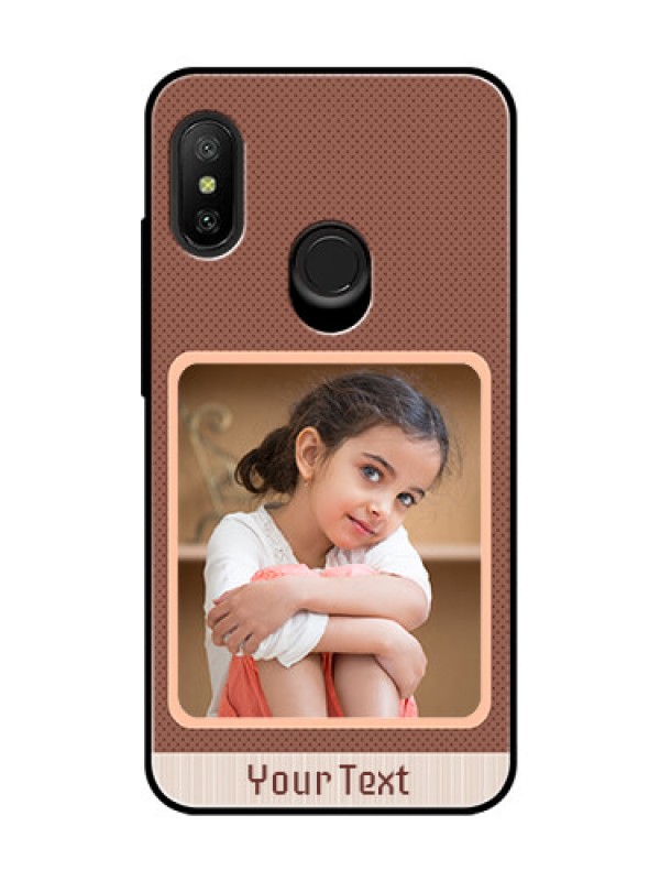 Custom Redmi 6 Pro Custom Glass Phone Case  - Simple Pic Upload Design