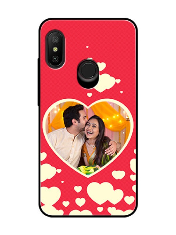 Custom Redmi 6 Pro Custom Glass Mobile Case  - Love Symbols Phone Cover Design