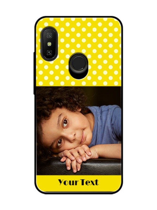 Custom Redmi 6 Pro Custom Glass Phone Case  - Bright Yellow Case Design