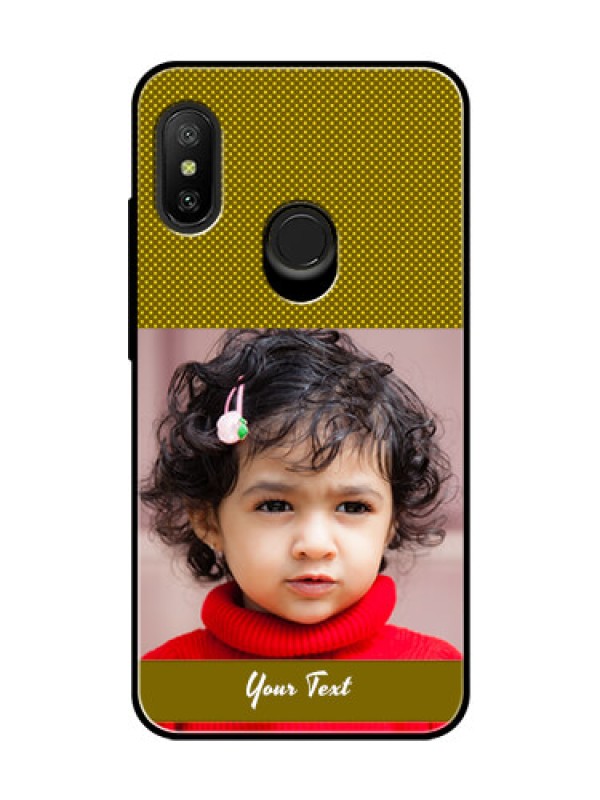 Custom Redmi 6 Pro Custom Glass Phone Case  - Simple Green Color Design