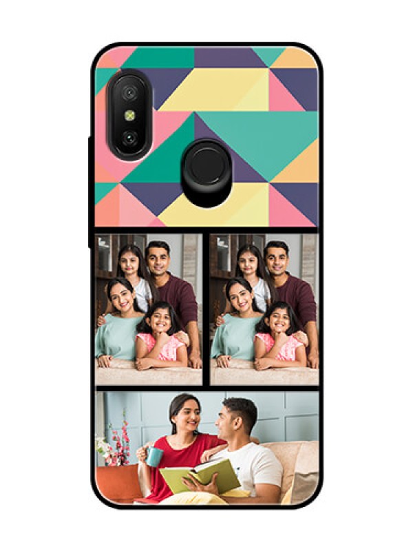 Custom Redmi 6 Pro Custom Glass Phone Case  - Bulk Pic Upload Design