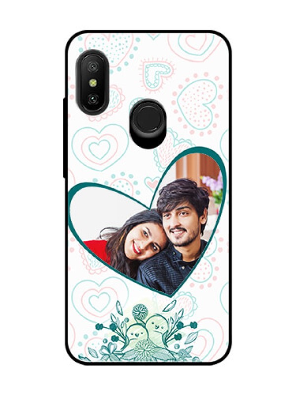Custom Redmi 6 Pro Photo Printing on Glass Case  - Premium Couple Design