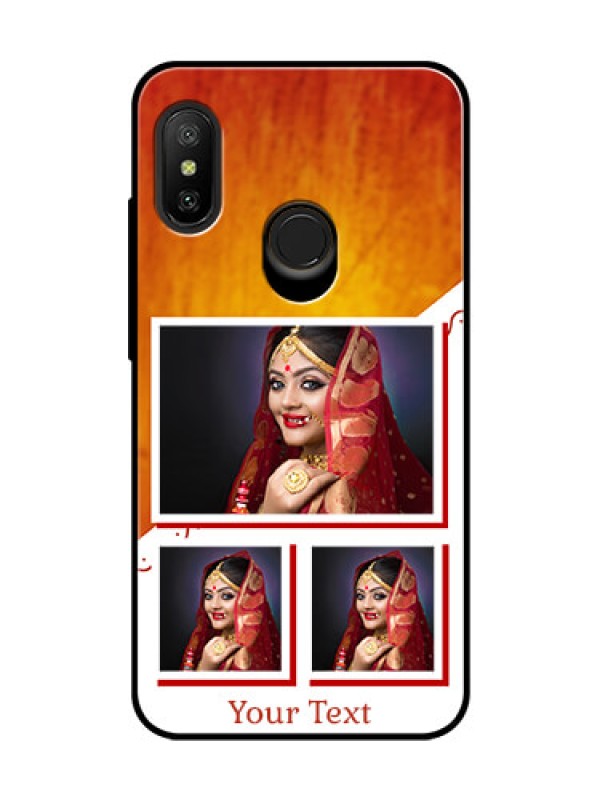 Custom Redmi 6 Pro Custom Glass Phone Case  - Wedding Memories Design  
