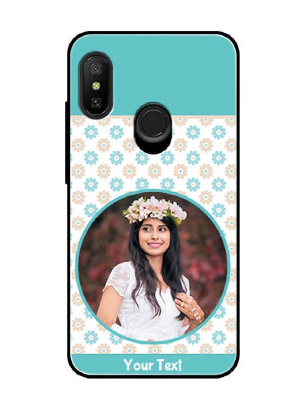 Custom Redmi 6 Pro Custom Glass Mobile Case  - Beautiful Flowers Design