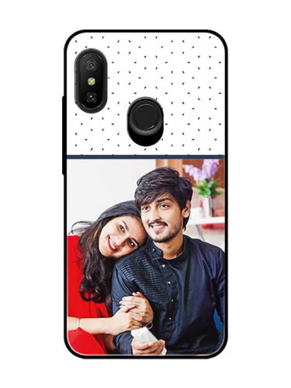 Custom Redmi 6 Pro Personalized Glass Phone Case  - Premium Dot Design