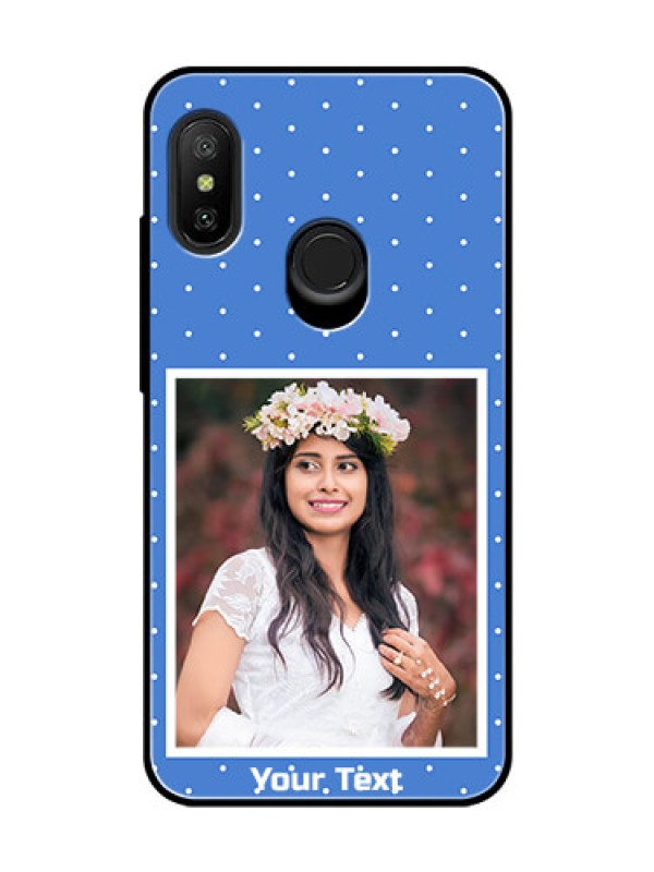 Custom Redmi 6 Pro Photo Printing on Glass Case  - Polka dots design