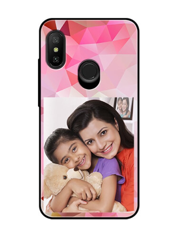 Custom Redmi 6 Pro Photo Printing on Glass Case  - Abstract Triangle Design