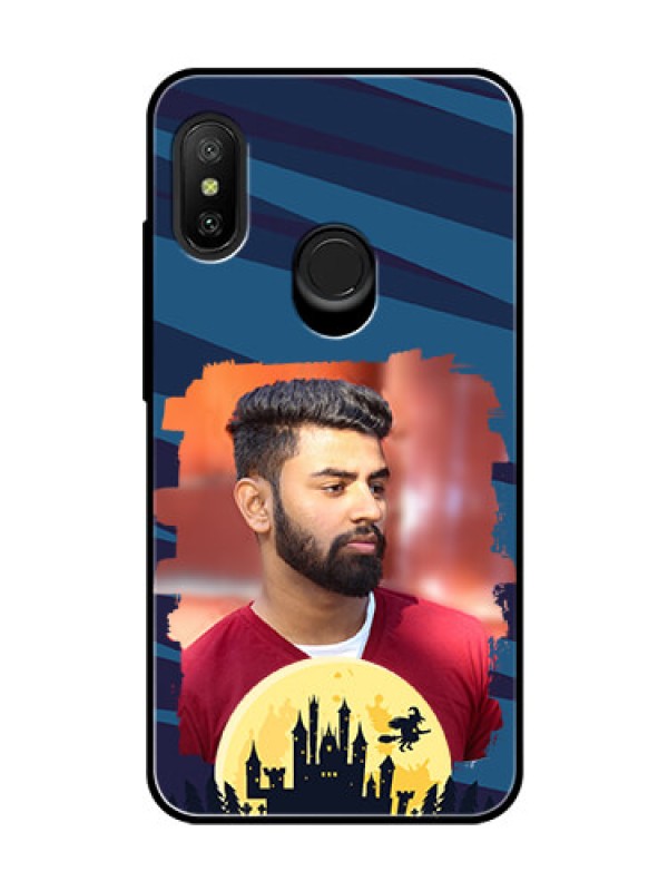 Custom Redmi 6 Pro Photo Printing on Glass Case  - Halloween Witch Design 