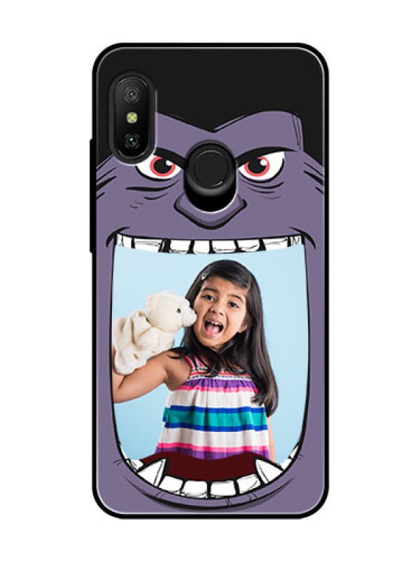 Custom Redmi 6 Pro Custom Glass Phone Case  - Angry Monster Design