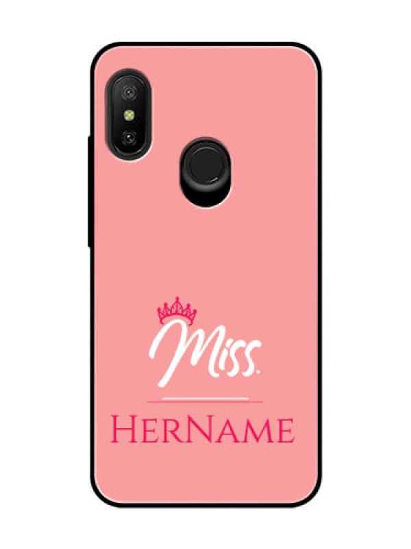 Custom Redmi 6 Pro Custom Glass Phone Case Mrs with Name