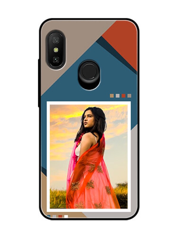 Custom Xiaomi Redmi 6 Pro Personalized Glass Phone Case - Retro color pallet Design