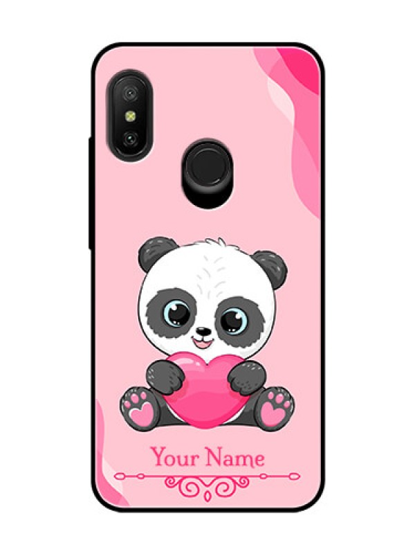 Custom Xiaomi Redmi 6 Pro Custom Glass Mobile Case - Cute Panda Design