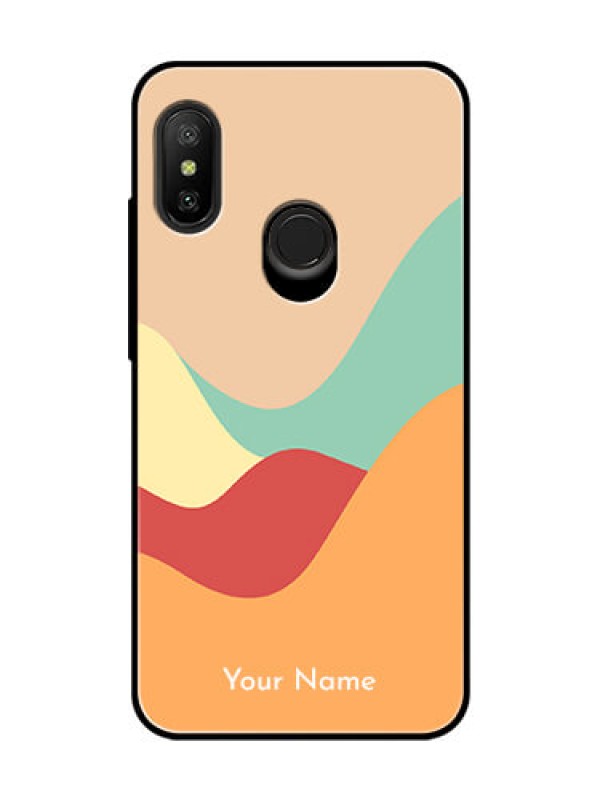 Custom Xiaomi Redmi 6 Pro Personalized Glass Phone Case - Ocean Waves Multi-colour Design