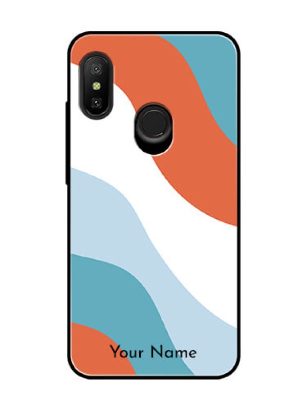 Custom Xiaomi Redmi 6 Pro Custom Glass Mobile Case - coloured Waves Design