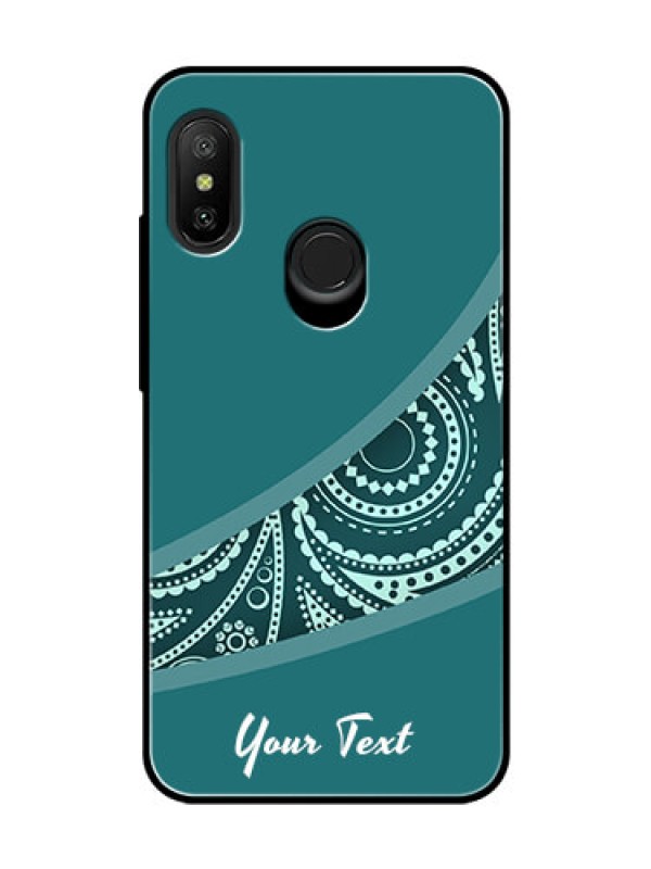 Custom Xiaomi Redmi 6 Pro Photo Printing on Glass Case - semi visible floral Design