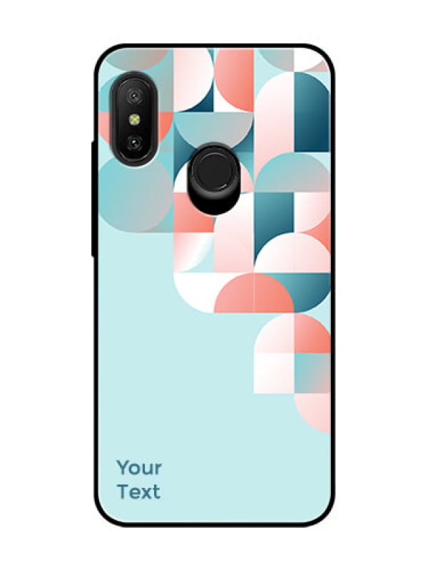 Custom Xiaomi Redmi 6 Pro Custom Glass Phone Case - Stylish Semi-circle Pattern Design