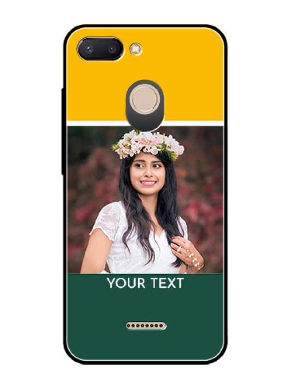 Custom Redmi 6 Photo Printing on Glass Case  - Love You Design