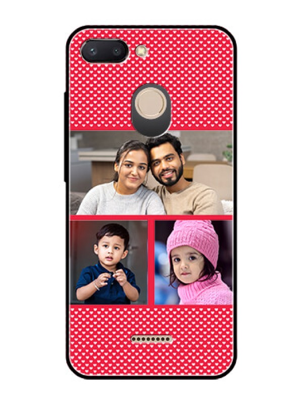 Custom Redmi 6 Personalized Glass Phone Case  - Bulk Pic Upload Design