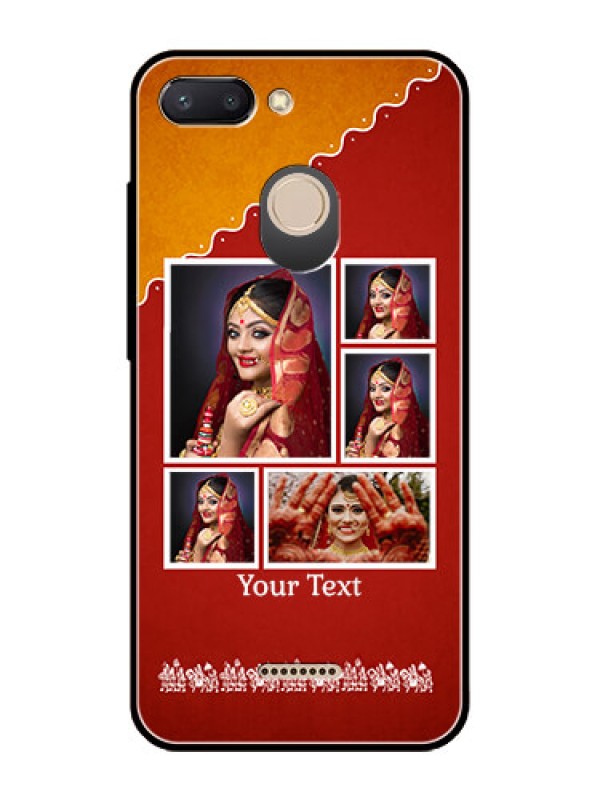 Custom Redmi 6 Personalized Glass Phone Case  - Wedding Pic Upload Design