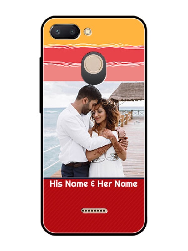 Custom Redmi 6 Custom Glass Mobile Case  - Colorful Case Design