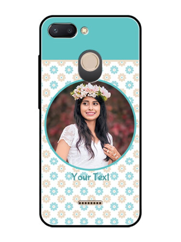 Custom Redmi 6 Custom Glass Mobile Case  - Beautiful Flowers Design