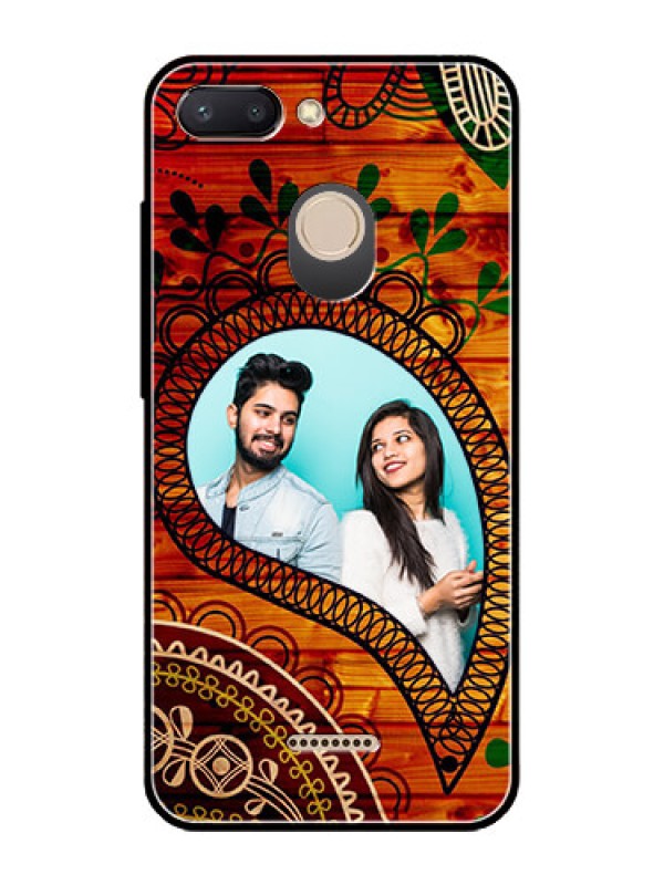 Custom Redmi 6 Personalized Glass Phone Case  - Abstract Colorful Design