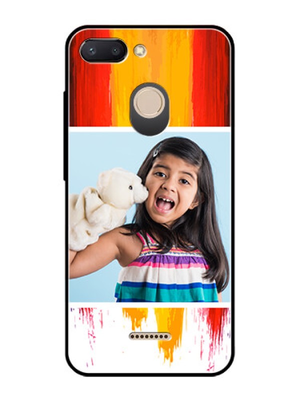 Custom Redmi 6 Personalized Glass Phone Case  - Multi Color Design
