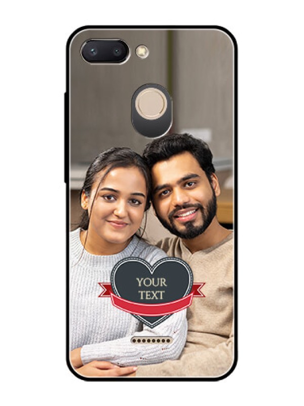 Custom Redmi 6 Custom Glass Phone Case  - Just Married Couple Design