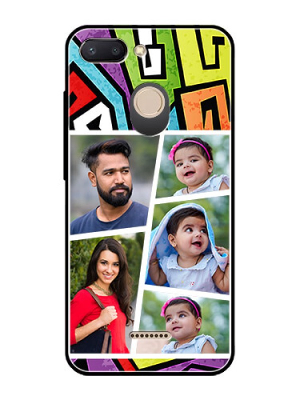 Custom Redmi 6 Custom Glass Phone Case  - Graffiti pattern Design