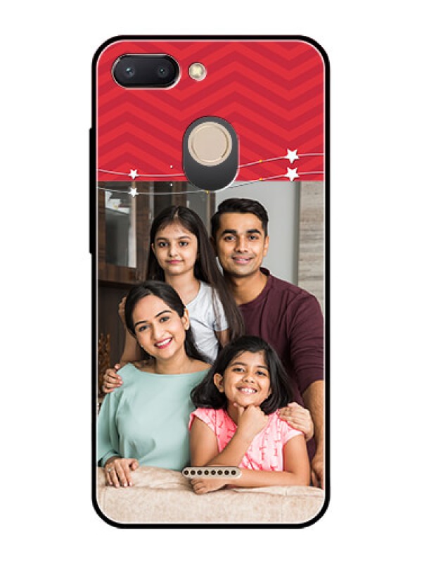 Custom Redmi 6 Personalized Glass Phone Case  - Happy Family Design