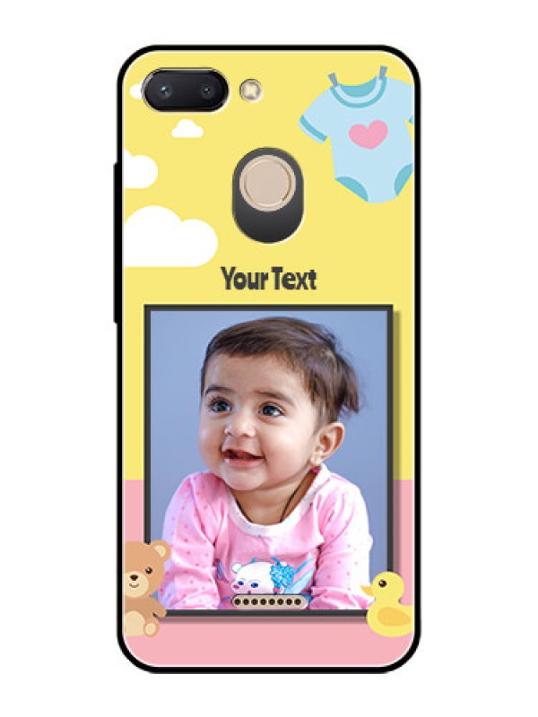 Custom Redmi 6 Photo Printing on Glass Case  - Kids 2 Color Design
