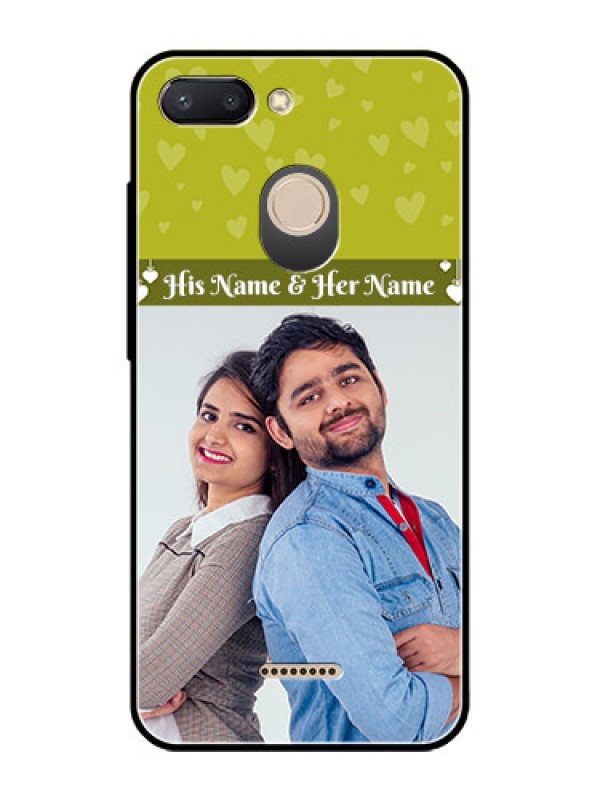 Custom Redmi 6 Custom Glass Phone Case  - You & Me Heart Design
