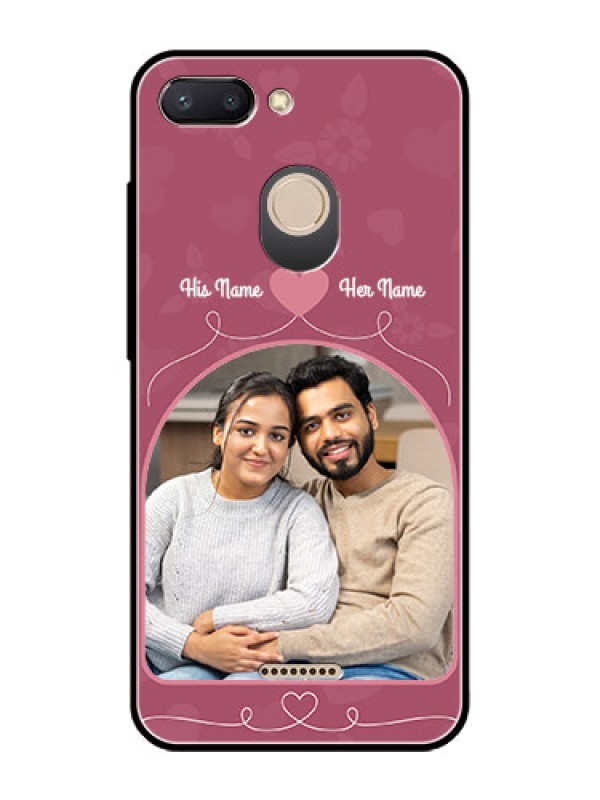 Custom Redmi 6 Photo Printing on Glass Case  - Love Floral Design