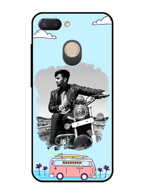 Custom Redmi 6 Photo Printing on Glass Case  - Travel & Adventure Design