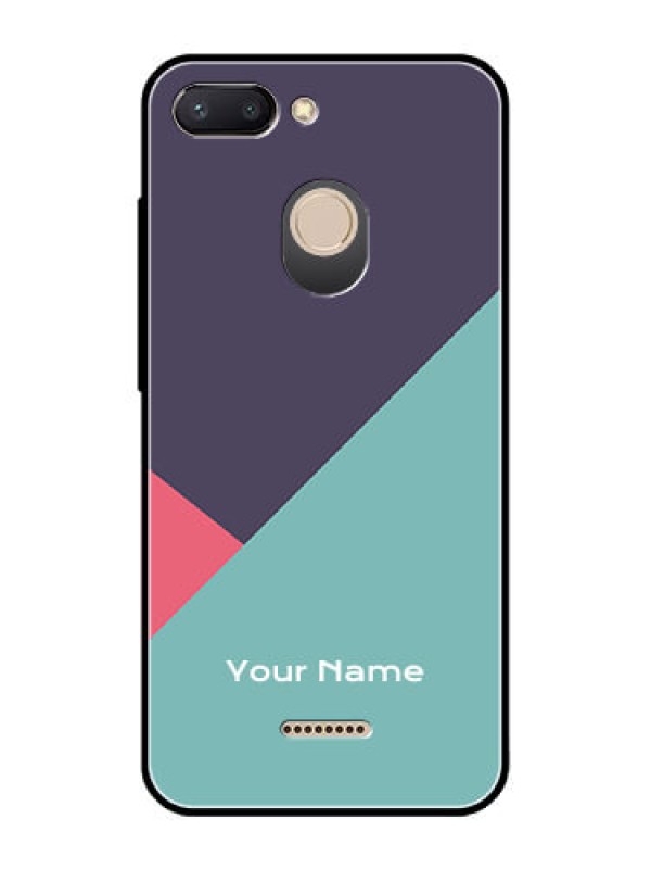 Custom Xiaomi Redmi 6 Custom Glass Mobile Case - Tri Color abstract Design