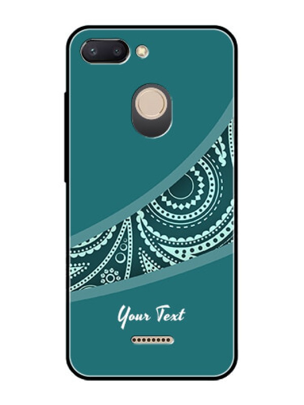 Custom Xiaomi Redmi 6 Photo Printing on Glass Case - semi visible floral Design