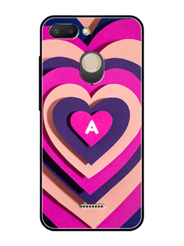 Custom Xiaomi Redmi 6 Custom Glass Mobile Case - Cute Heart Pattern Design