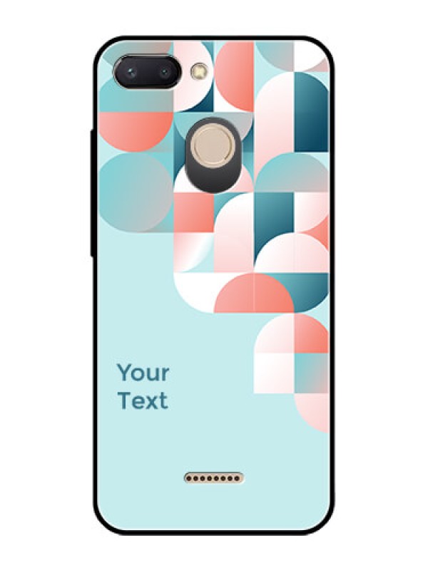 Custom Xiaomi Redmi 6 Custom Glass Phone Case - Stylish Semi-circle Pattern Design