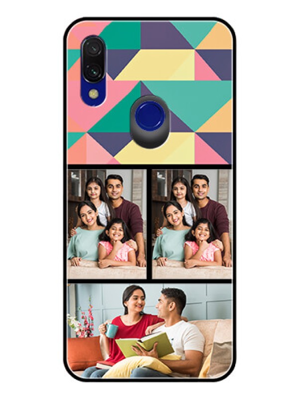 Custom Redmi 7 Custom Glass Phone Case  - Bulk Pic Upload Design