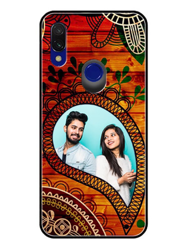 Custom Redmi 7 Personalized Glass Phone Case  - Abstract Colorful Design