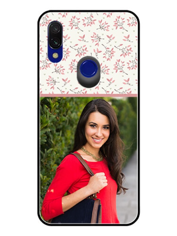Custom Redmi 7 Custom Glass Phone Case  - Premium Floral Design