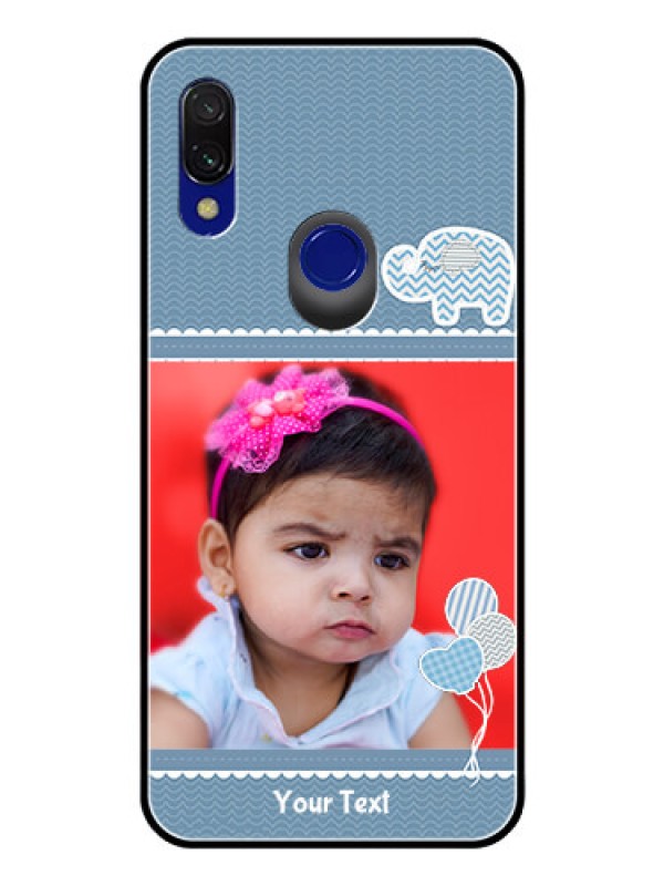 Custom Redmi 7 Photo Printing on Glass Case  - with Kids Pattern Design