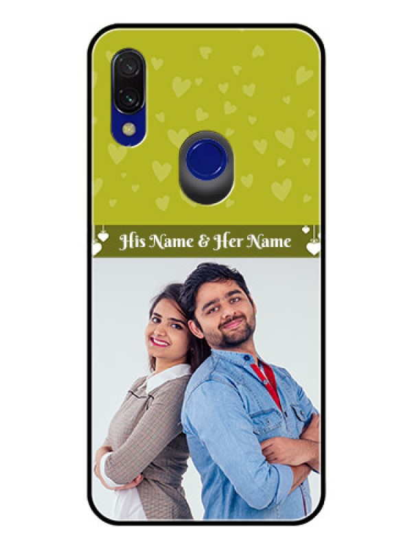 Custom Redmi 7 Custom Glass Phone Case  - You & Me Heart Design