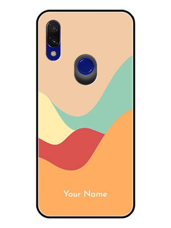 Custom Xiaomi Redmi 7 Personalized Glass Phone Case - Ocean Waves Multi-colour Design