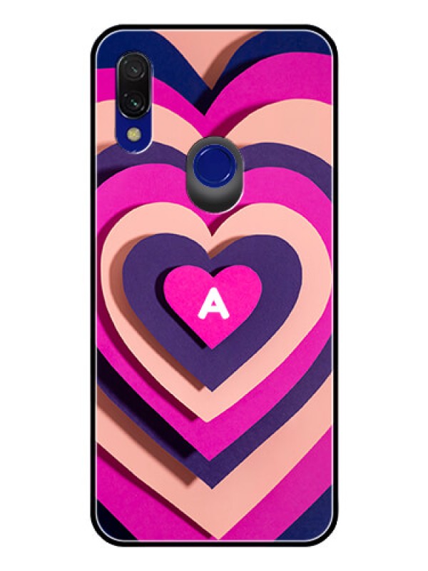 Custom Xiaomi Redmi 7 Custom Glass Mobile Case - Cute Heart Pattern Design