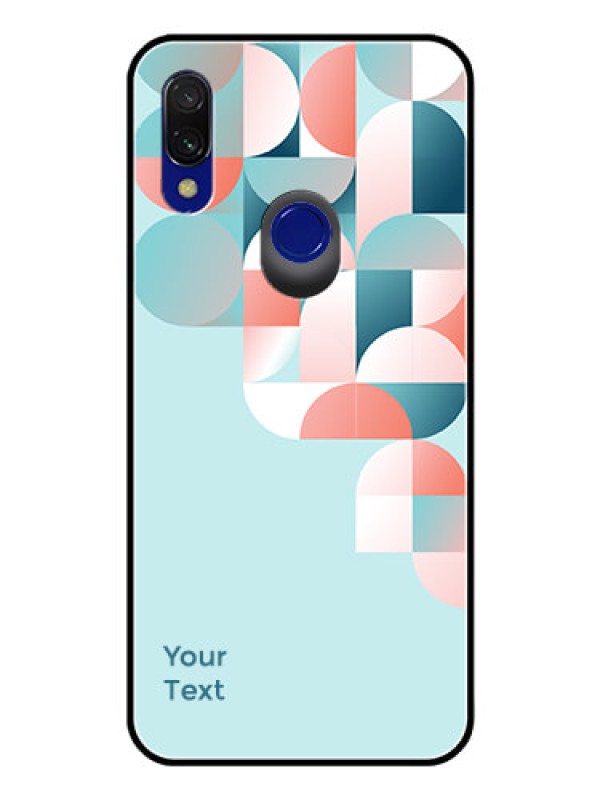 Custom Xiaomi Redmi 7 Custom Glass Phone Case - Stylish Semi-circle Pattern Design