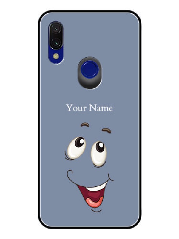 Custom Xiaomi Redmi 7 Photo Printing on Glass Case - Laughing Cartoon Face Design