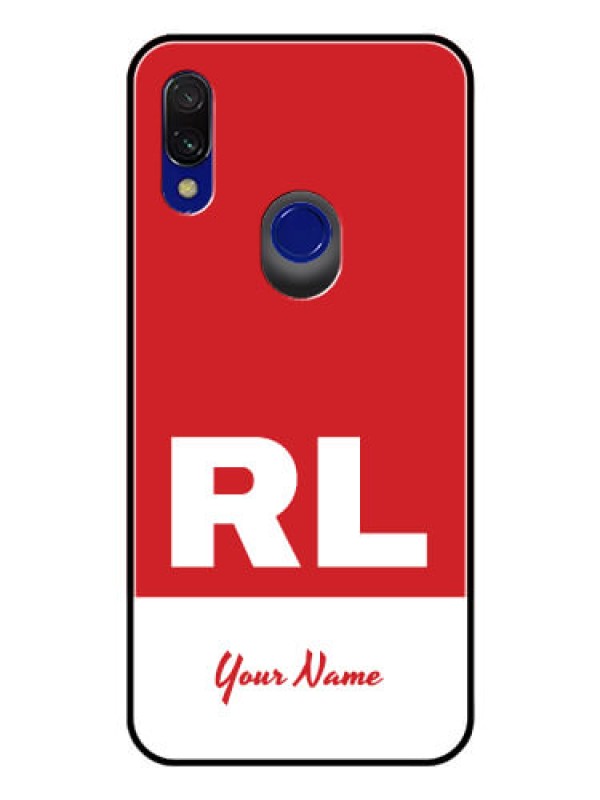 Custom Xiaomi Redmi 7 Personalized Glass Phone Case - dual tone custom text Design