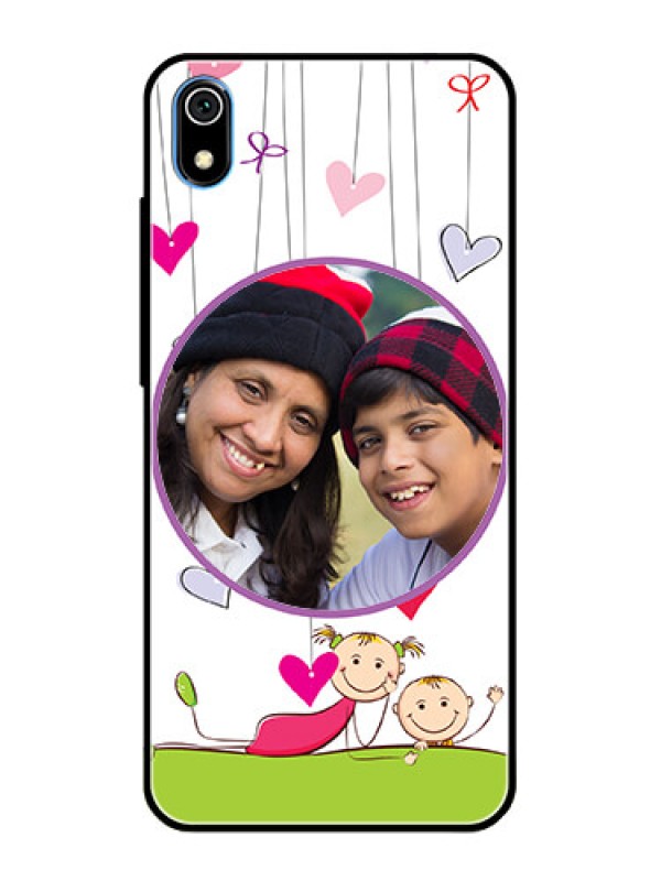 Custom Redmi 7A Photo Printing on Glass Case  - Cute Kids Phone Case Design