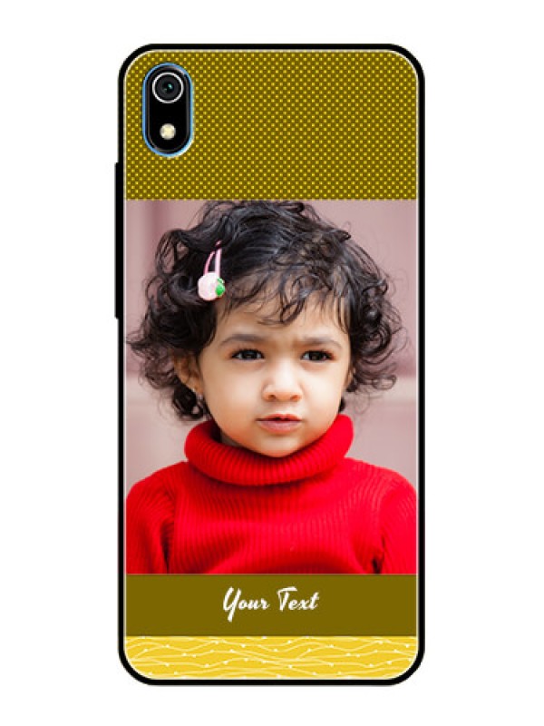 Custom Redmi 7A Custom Glass Phone Case  - Simple Green Color Design